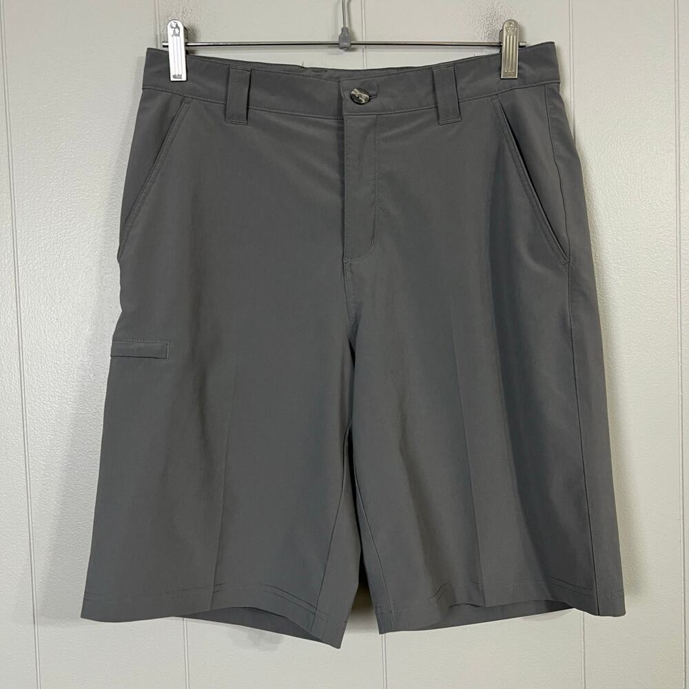 Columbia PFG Shorts Mens 30x10 Grander Marlin II Offshore Gray Fishing Stretch